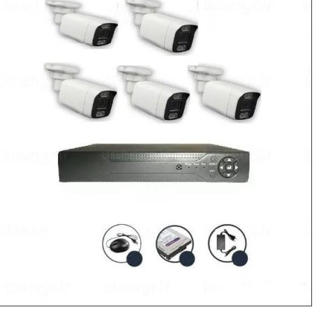 پکیج 5 عددی دوربین مداربسته 5mp تحت شبکه IP