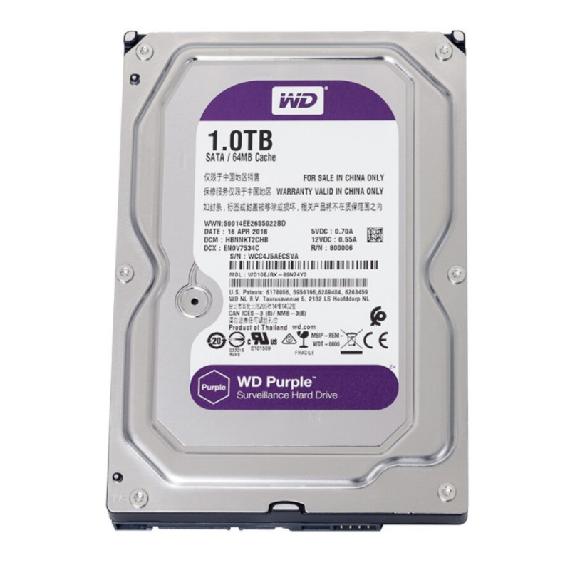 هارد اینترنال وسترن دیجیتال بنفش 1TB شرکتی