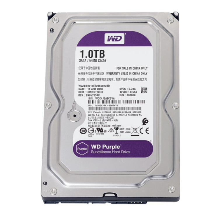هارد اینترنال وسترن دیجیتال بنفش 1TB شرکتی