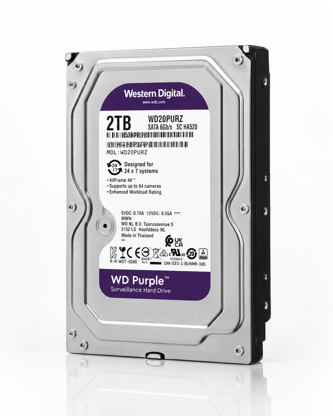 هارد اینترنال وسترن دیجیتال بنفش 2TB (شرکتی)