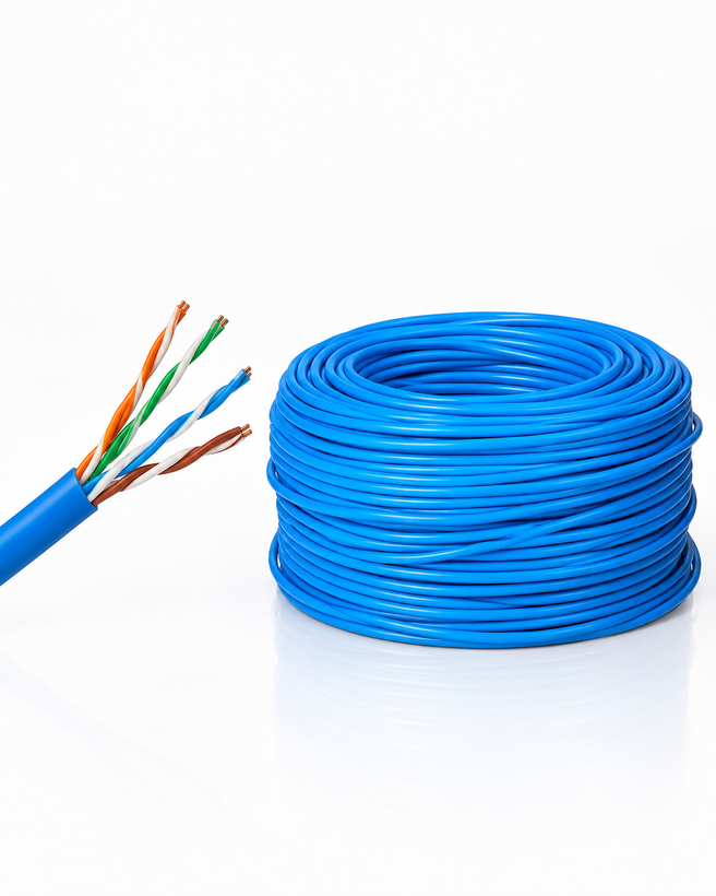 کابل شبکه CAT6 UTP - متراژ 100 (مس - آلیاژ)