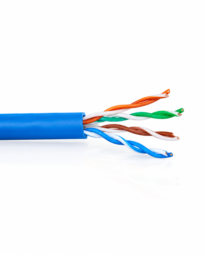 کابل شبکه CAT6 UTP - متراژ 100 (مس - آلیاژ)