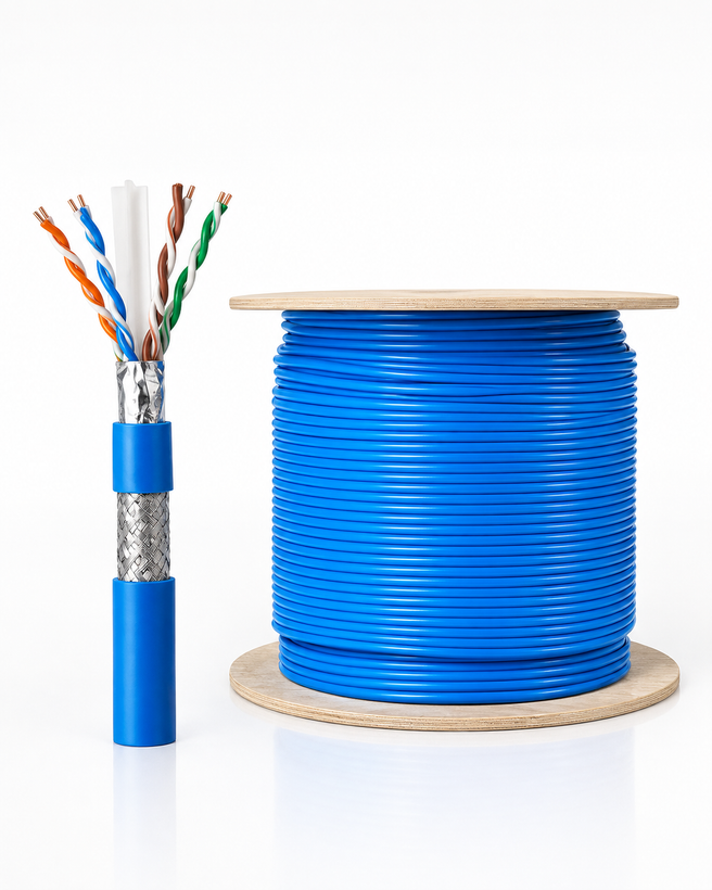 کابل شبکه CAT6 SFTP - متراژ 305(مس - آلیاژ)