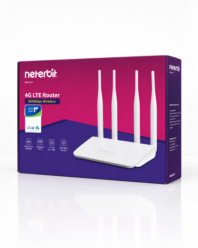 مودم 4G LTE نتربیت مدل NW-431F + گارانتی آونگ