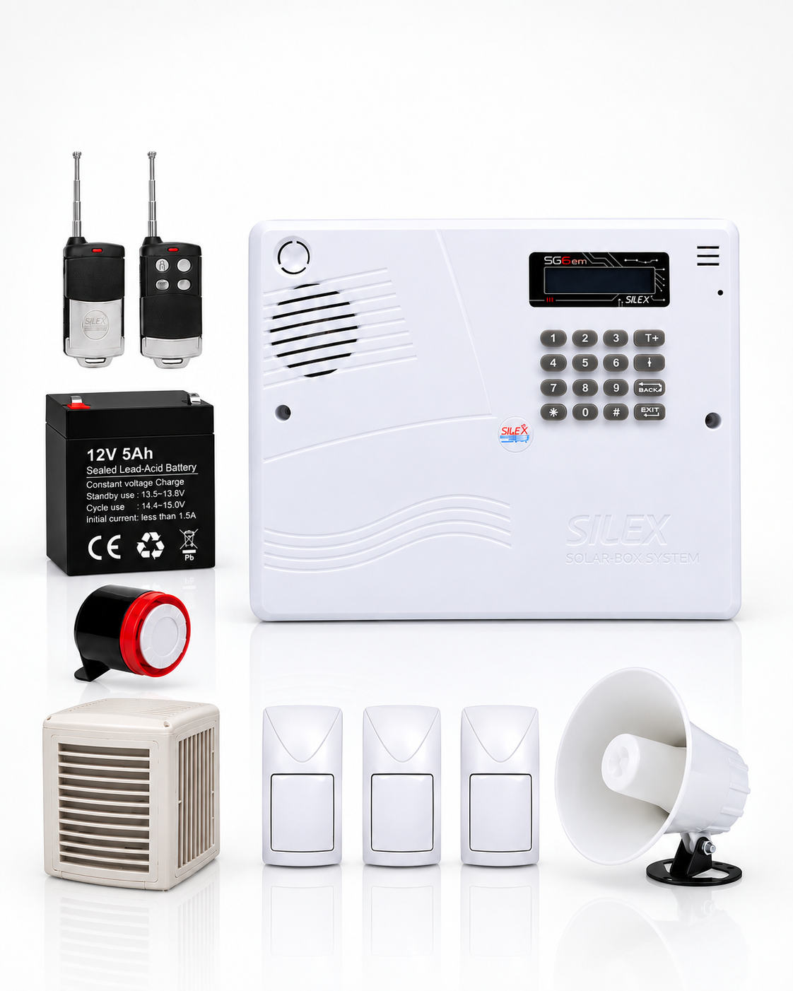 پک سه چشمی دزدگیر سیم کارتی سایلکس مدل SG8 LIGHT